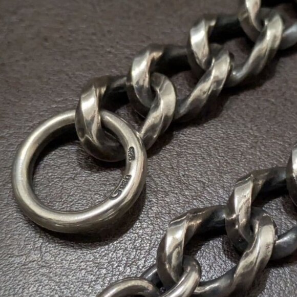 Gaboratory Gabor Vintage Silver Gush Cuban Link Biker BRACELET 925 - Picture 8 of 11